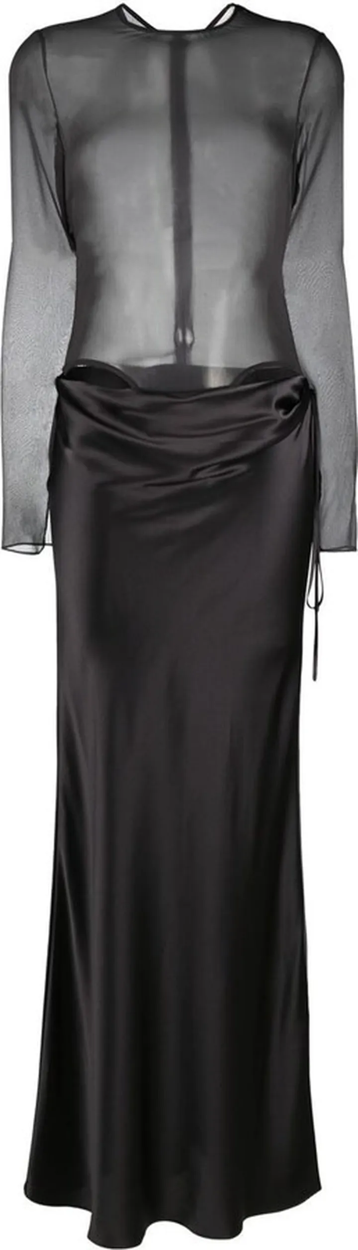 Sheer Torso Floor-Length Dress