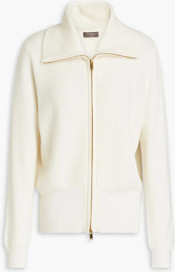 Ribbed wool and cashmere-blend sweater