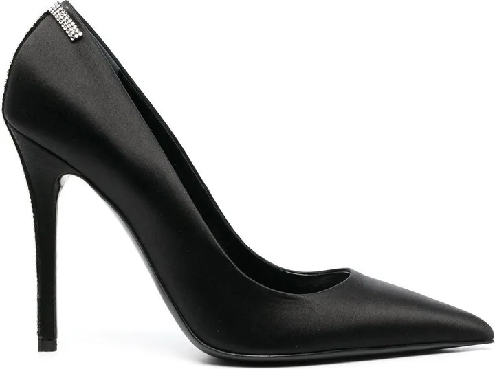 105mm Crystal-Embellished Satin Pumps