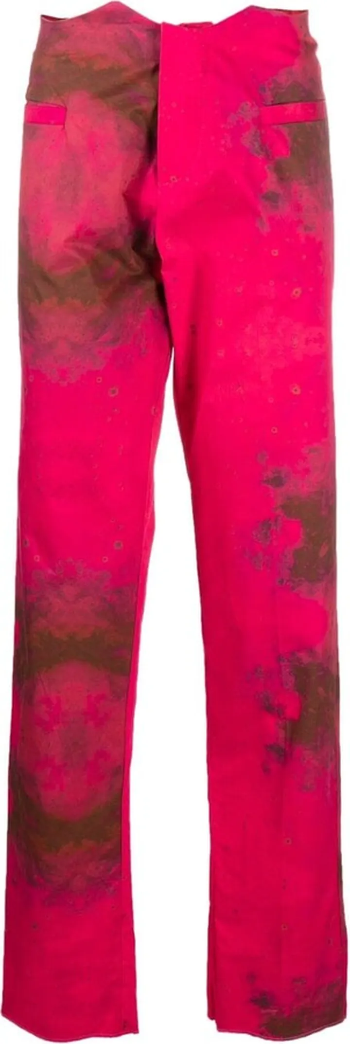 Tie-Dye Straight-Leg Trousers