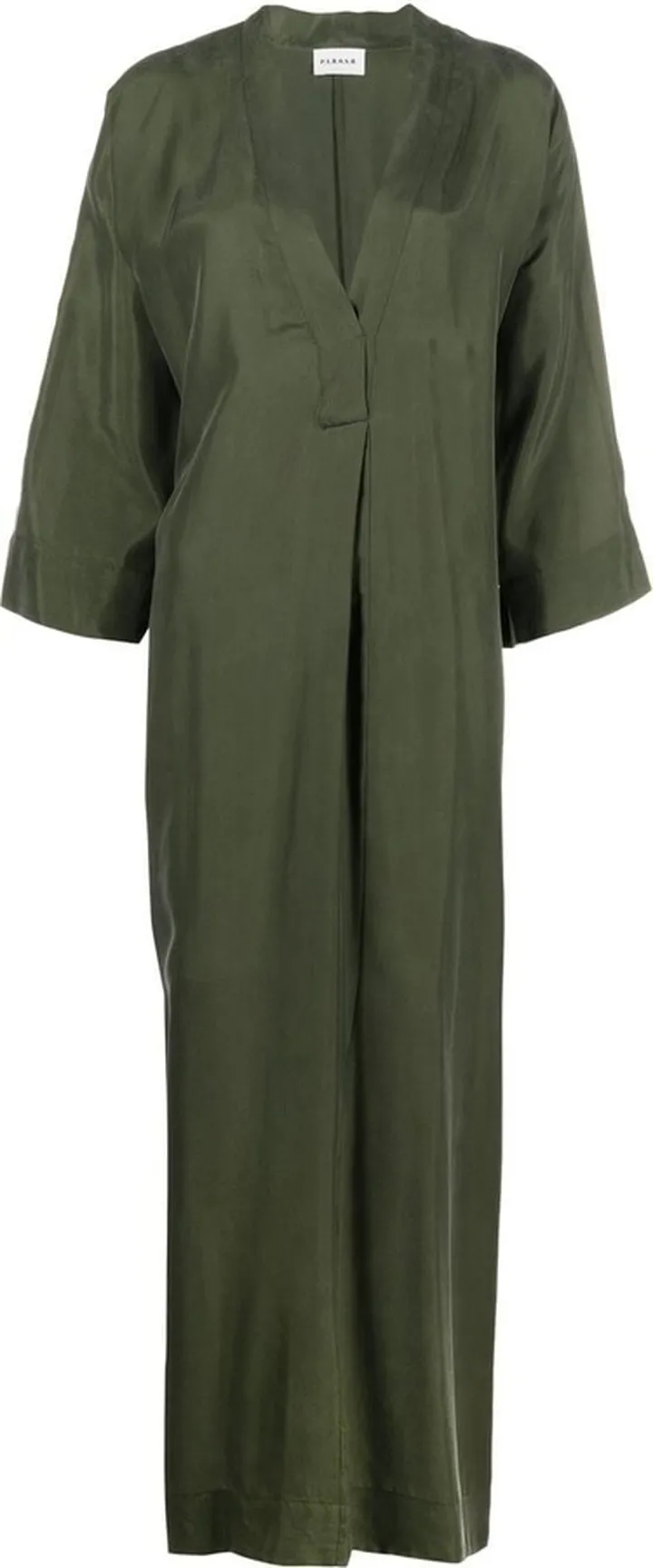 V-neck silk kaftan