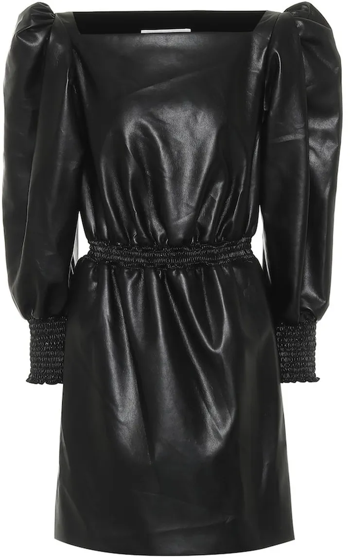 Faux leather minidress