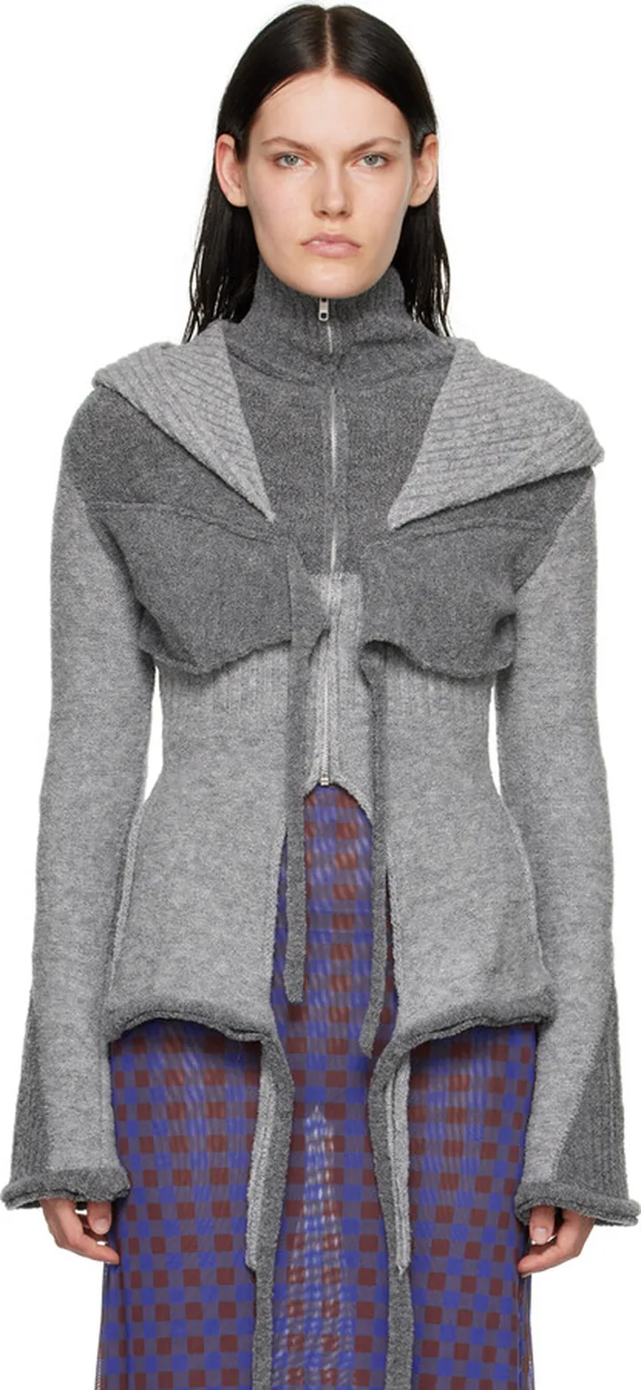 Ottolinger Gray Hooded Cardigan