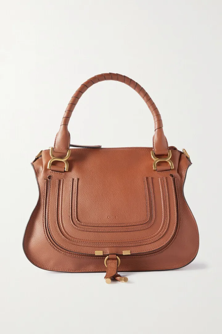 Chloé - + Net Sustain Marcie Medium Textured-leather Tote - Brown