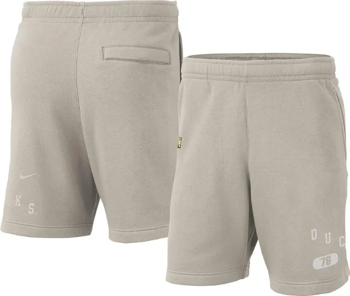Men's Nike Cream Oregon Ducks Fleece Shorts