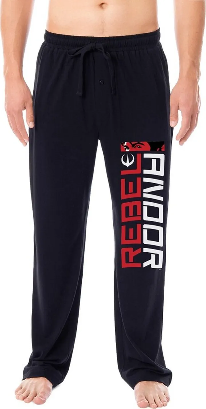 Star Wars Mens' TV Show Series Andor Rebel Character Sleep Pajama Pants (XXL) Black