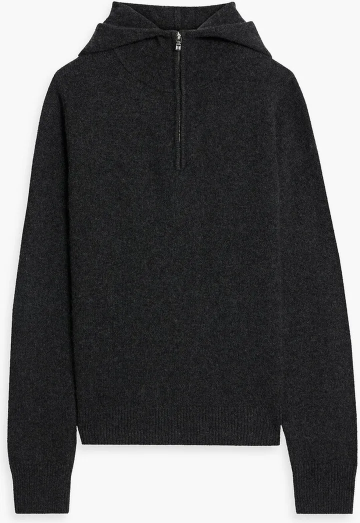 Cashmere half-zip hoodie