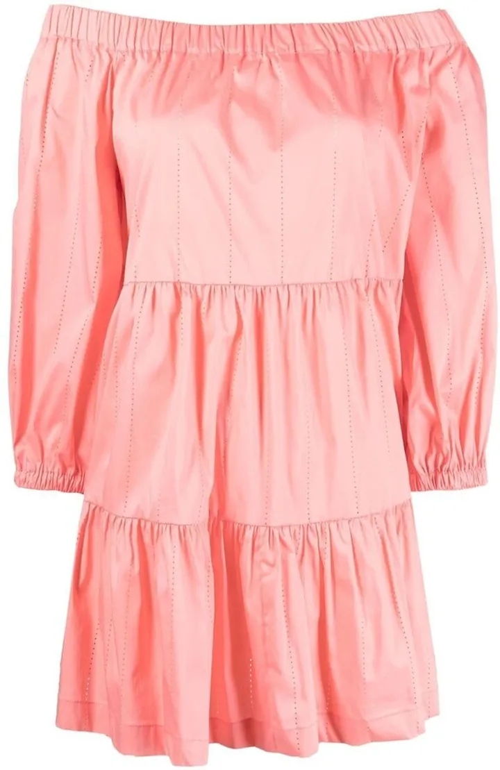 Off-The-Shoulder Tiered Mini Dress