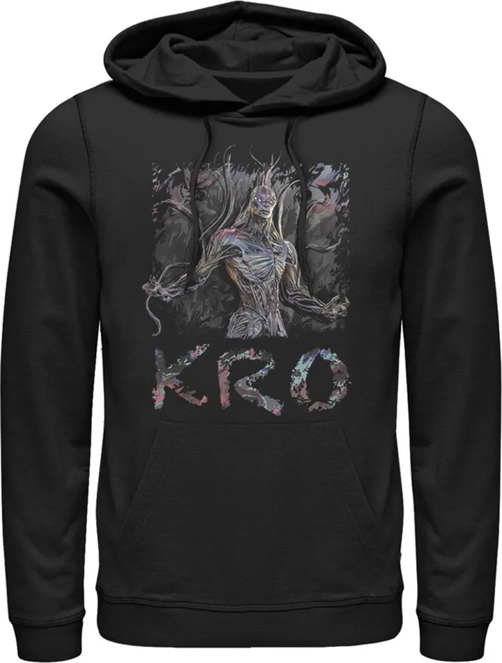 Men's Marvel Eternals Kro Pull Over Hoodie - Black - 3X Large