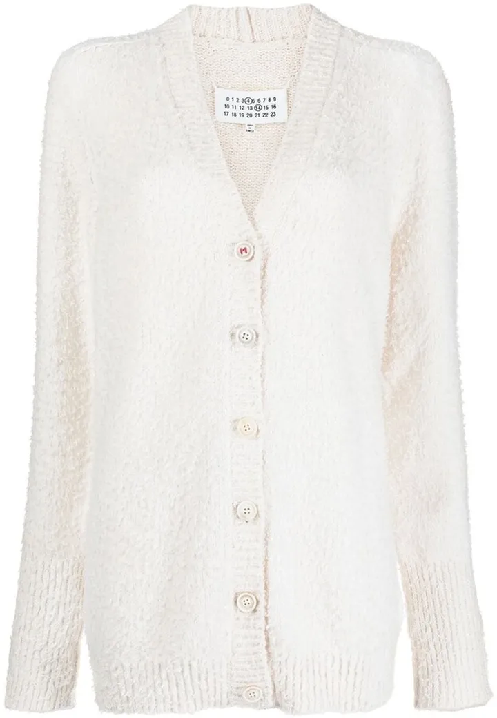 V-neck knitted cardigan