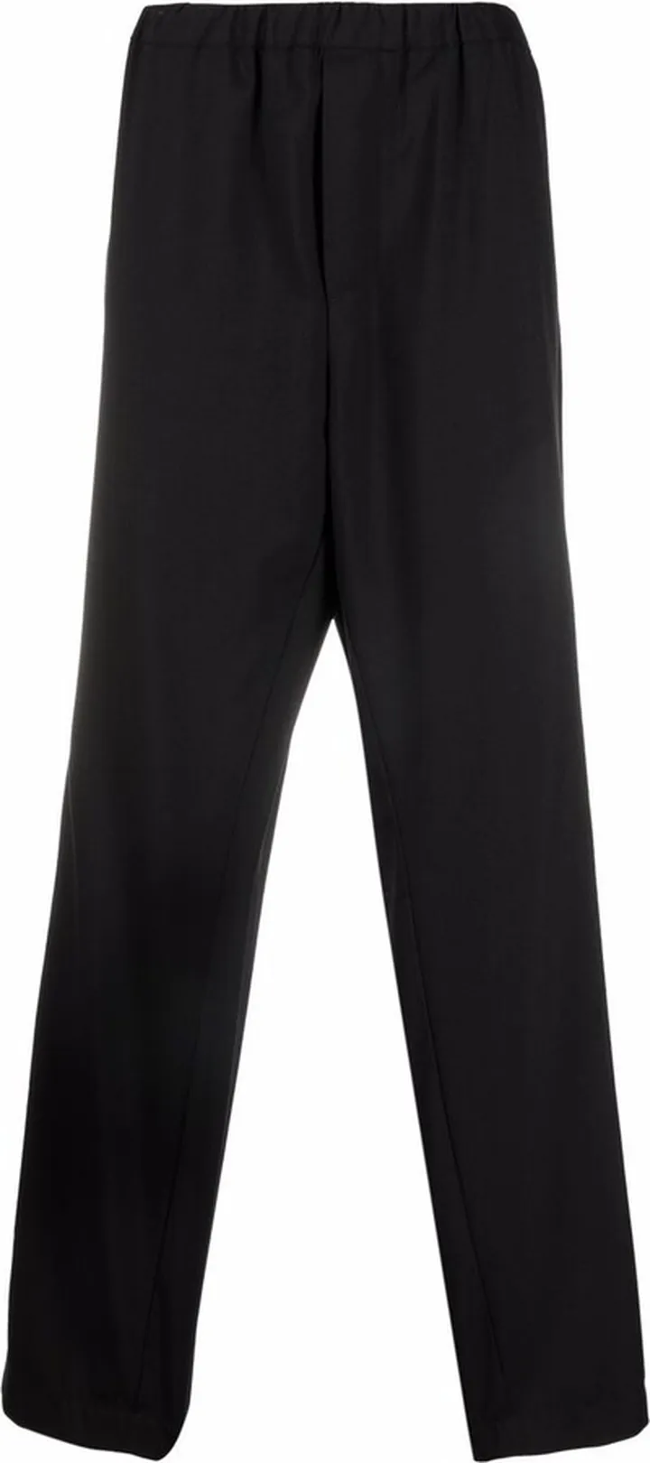 Drop-Crotch Straight Trousers