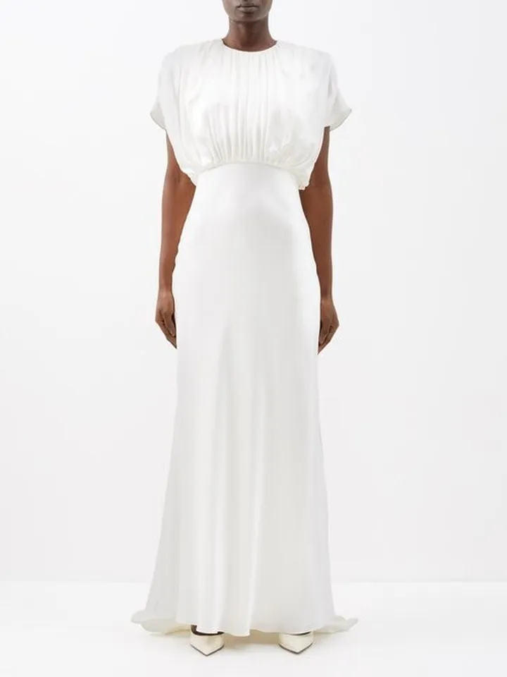 Fiona Washed Silk-satin Gown