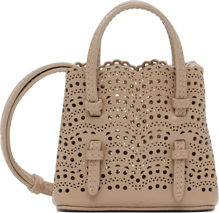 ALAÏA Taupe Mini Mina Bag