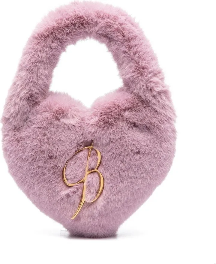 Cutie faux-fur heart bag