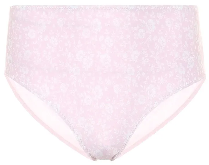 Floral high-rise bikini bottoms
