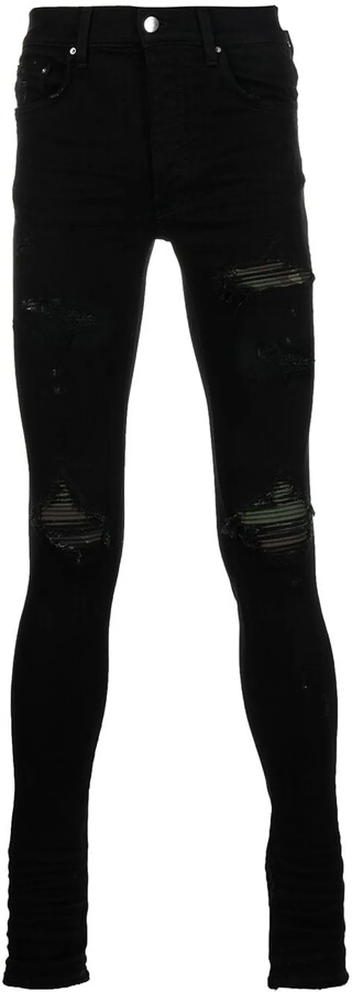 Ripped-Detail Denim Jeans