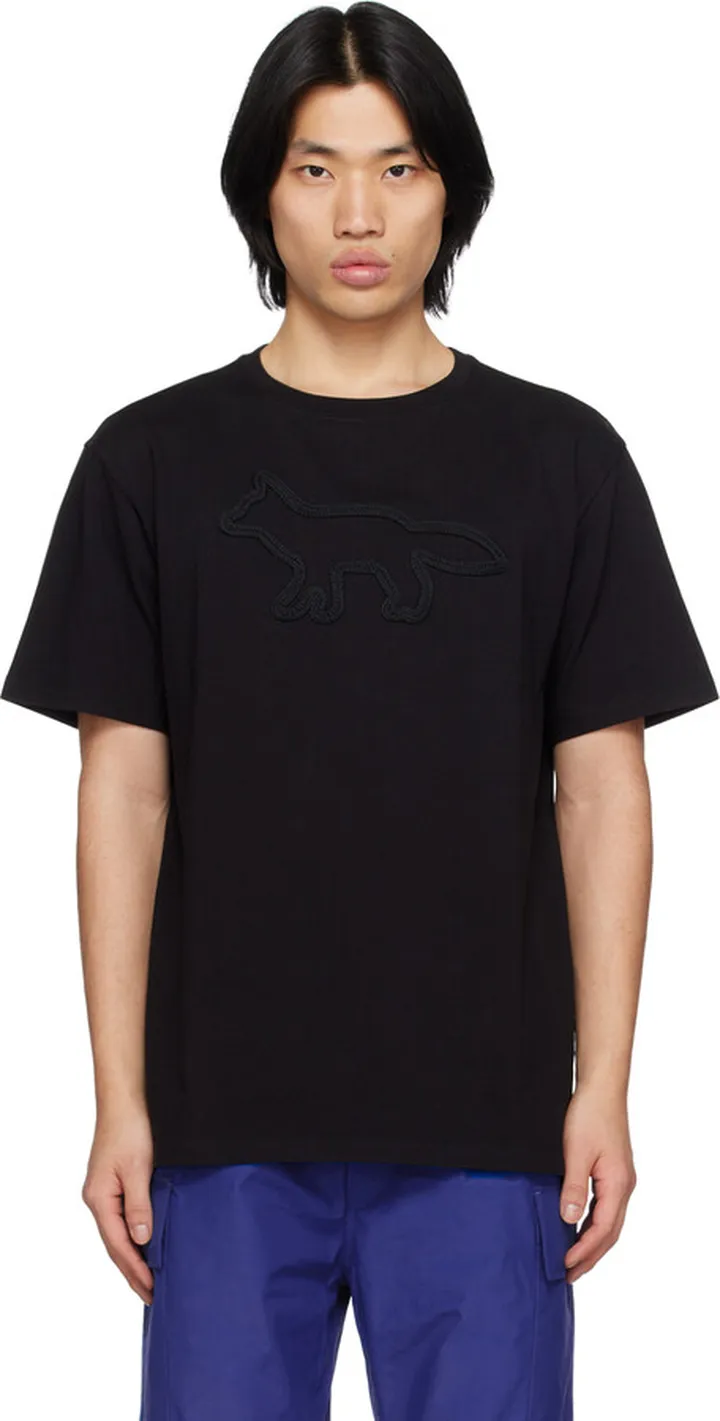 Maison Kitsuné Black Contour Fox T-Shirt