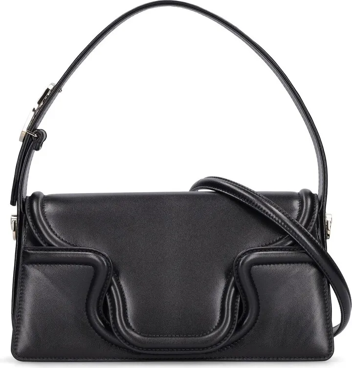 Sculpture leather shoulder bag