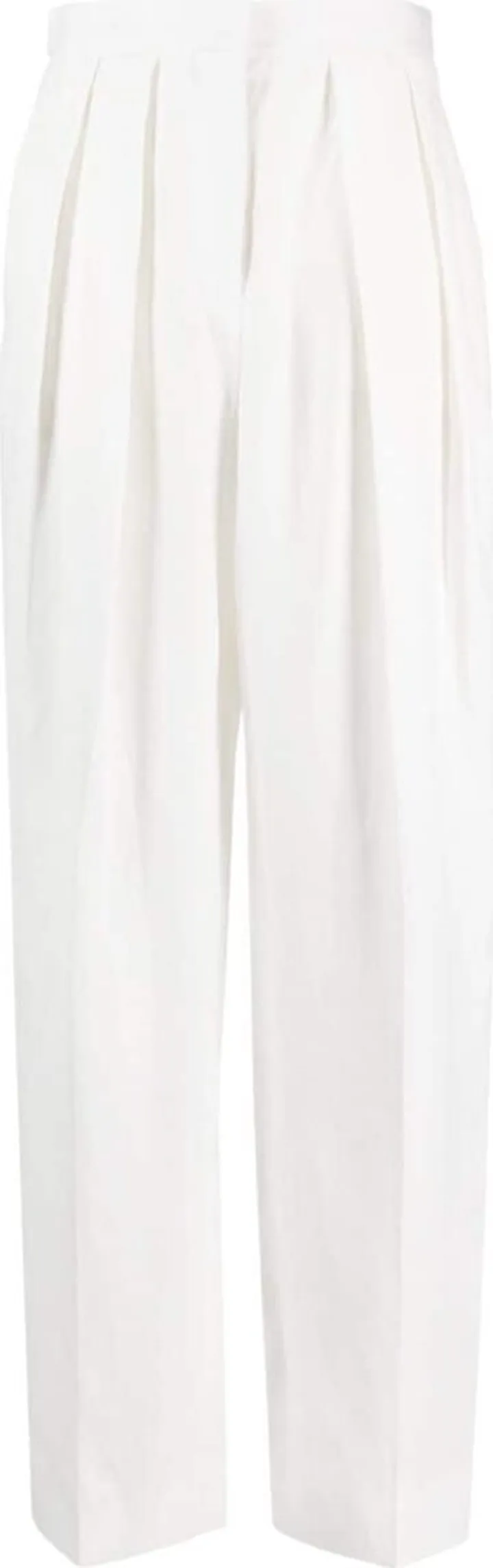 Pleat Straight-Leg Trousers