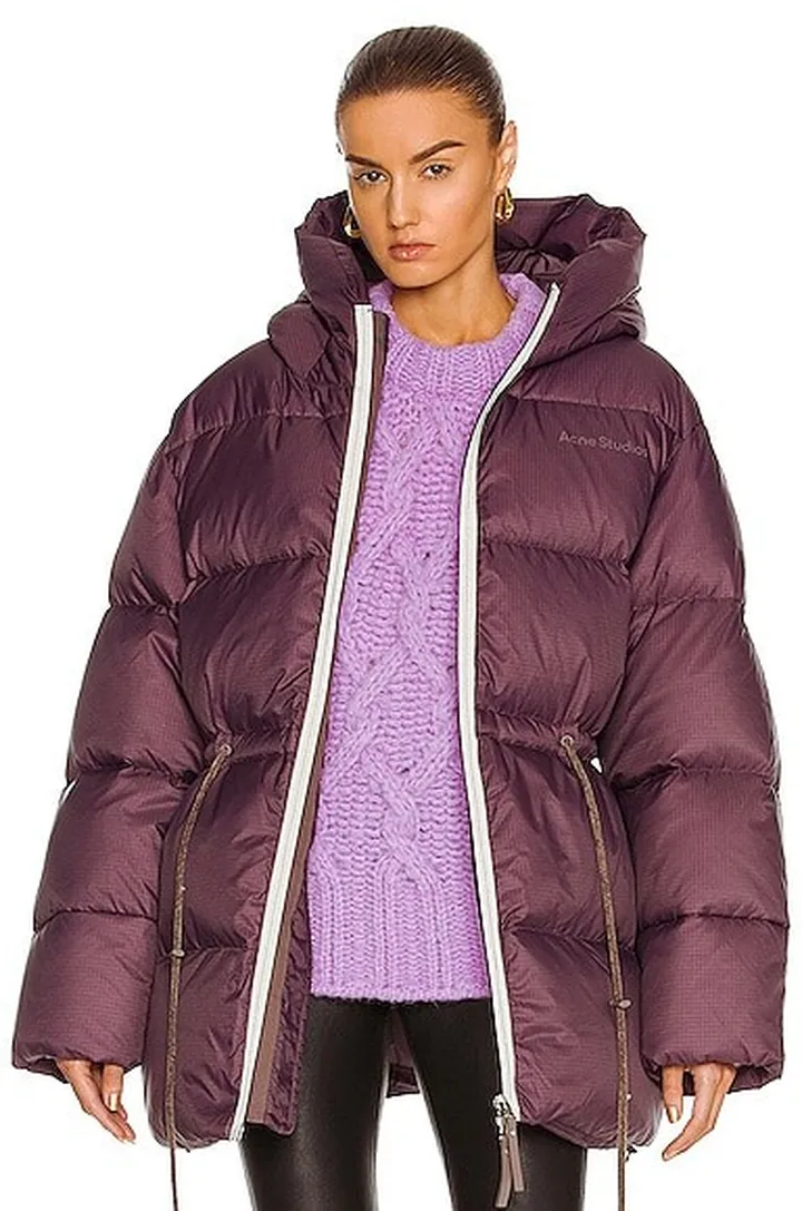Acne Studios Puffer Jacket in Purple