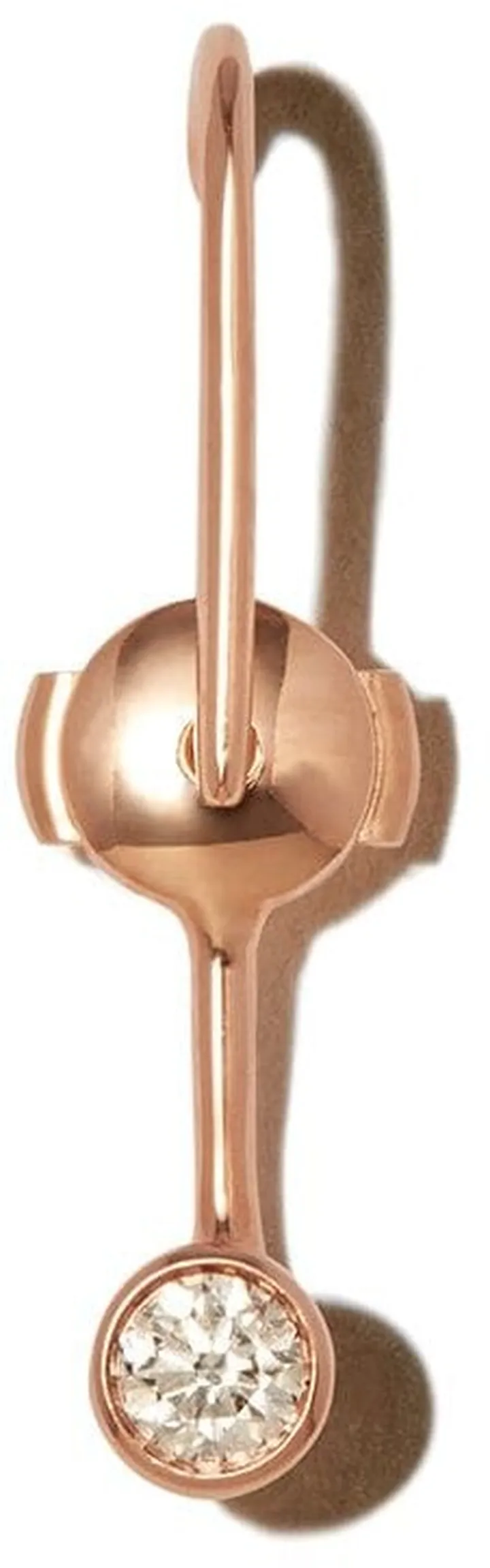 18kt rose gold Oasis Petite diamond earring