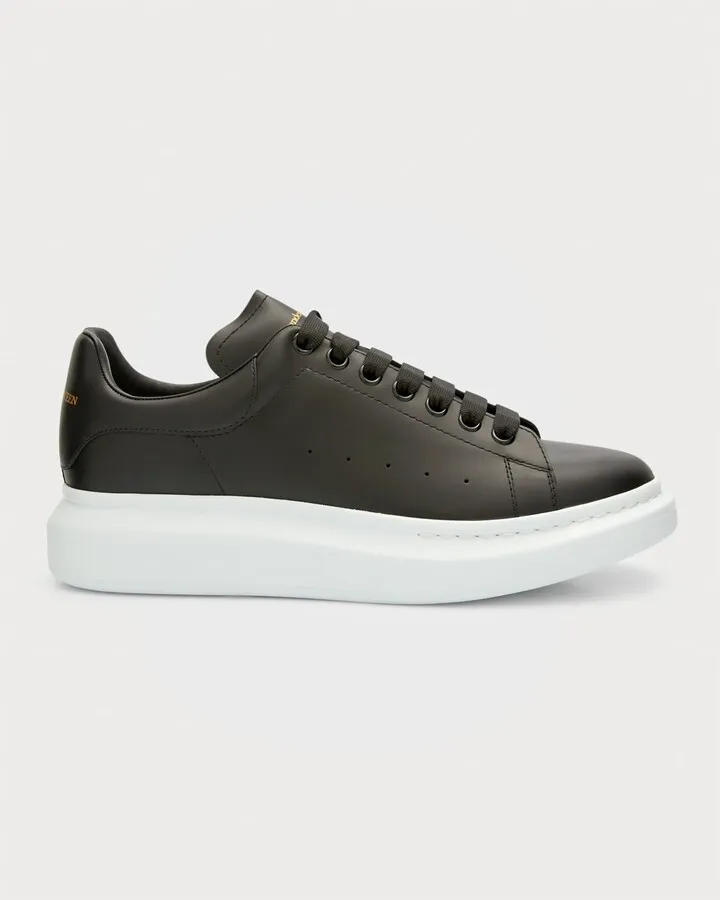 Men's Oversized Larry Bicolor Leather Low-Top Sneakers