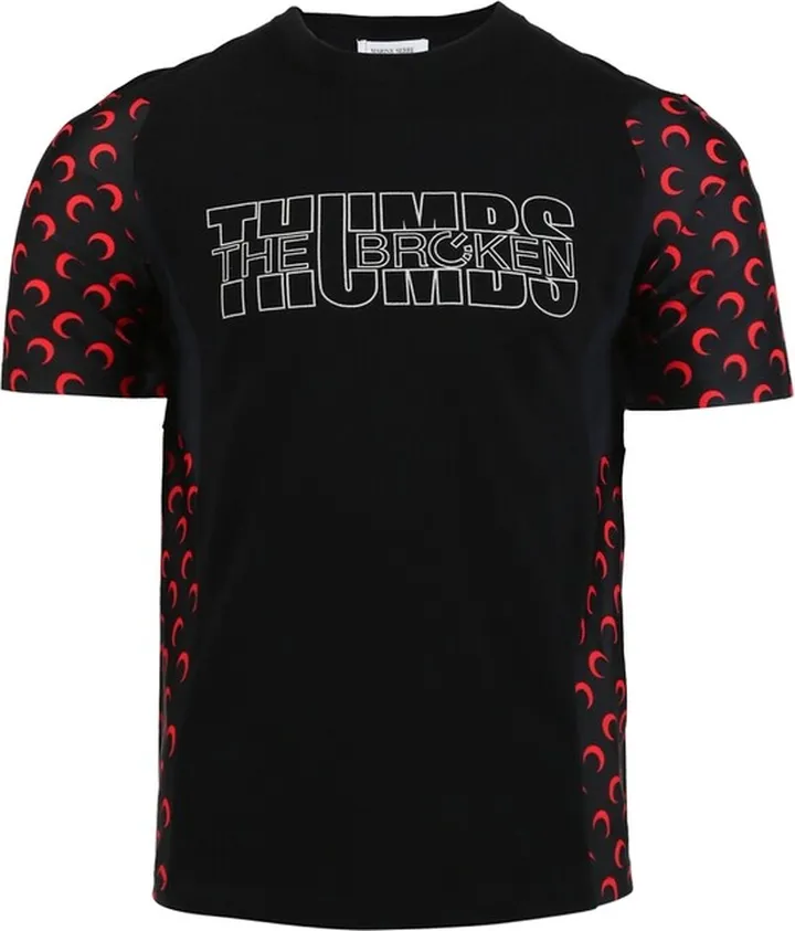 Regenerated Unisex Moon Panel Graphic Tee Black