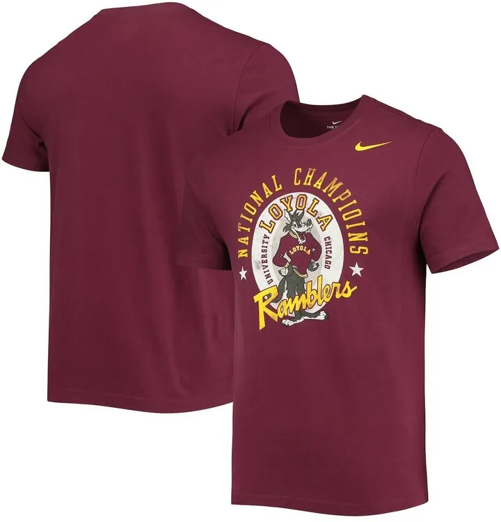 Men's Nike Maroon Loyola Chicago Ramblers Basketball Team Game of Change Core T-shirt
