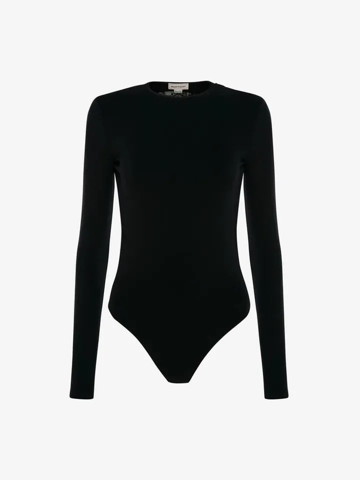 Women's Lace Back Bodysuit In Black