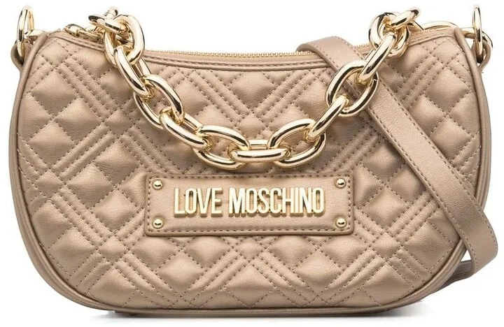 Quilted Chain-Strap Tote Bag