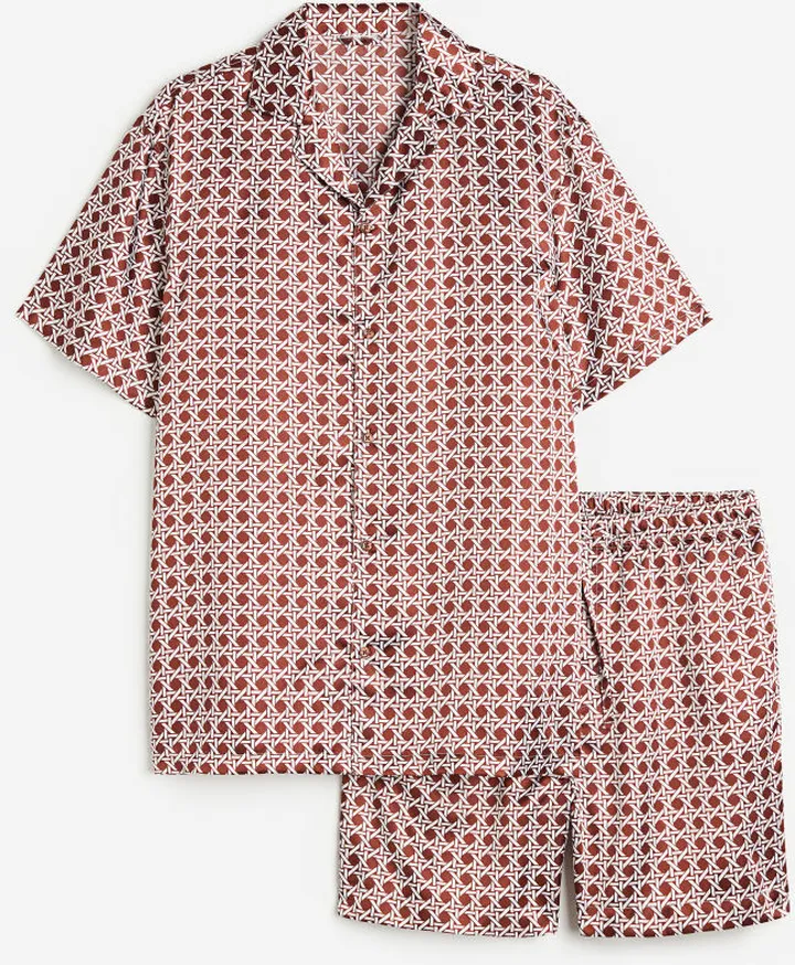Regular Fit Pajama Shirt and Shorts
