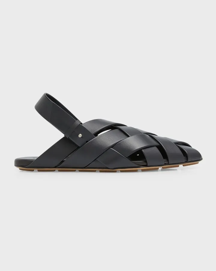 Men's Alfie Intreccio Leather Slippers