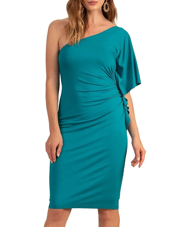 Ratio One-Shoulder Body-Con Dress