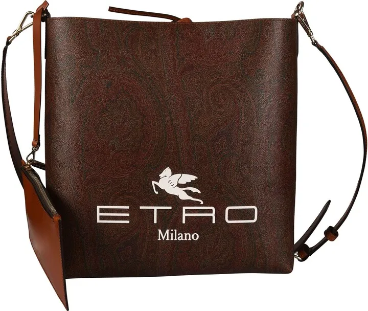 Logo Detail Paisley Print Shopper Bag