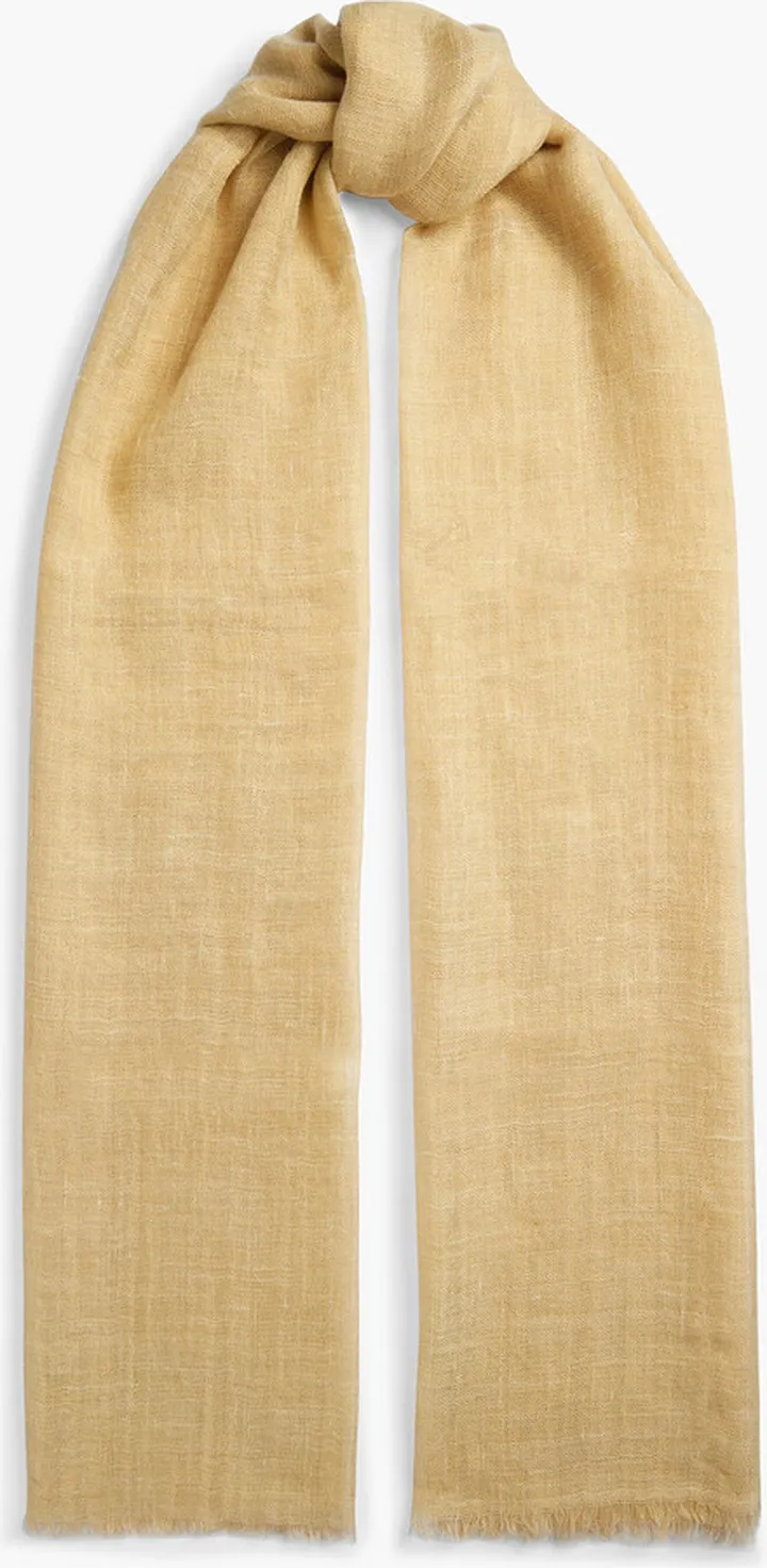 Metallic cashmere-blend gauze scarf