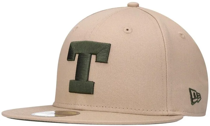 Men's New Era Tan Texas Longhorns Camel & Rifle 59FIFTY Fitted Hat