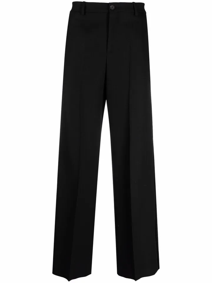 Pressed-Crease Four-Pocket Flared Trousers