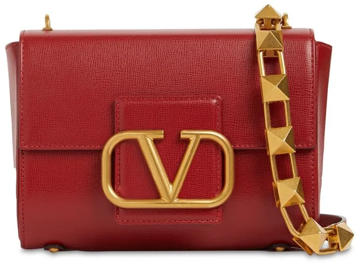 Stud Sign leather shoulder bag