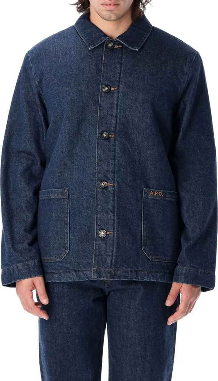 A.P.C. Buttoned Long-Sleeved Denim Jacket