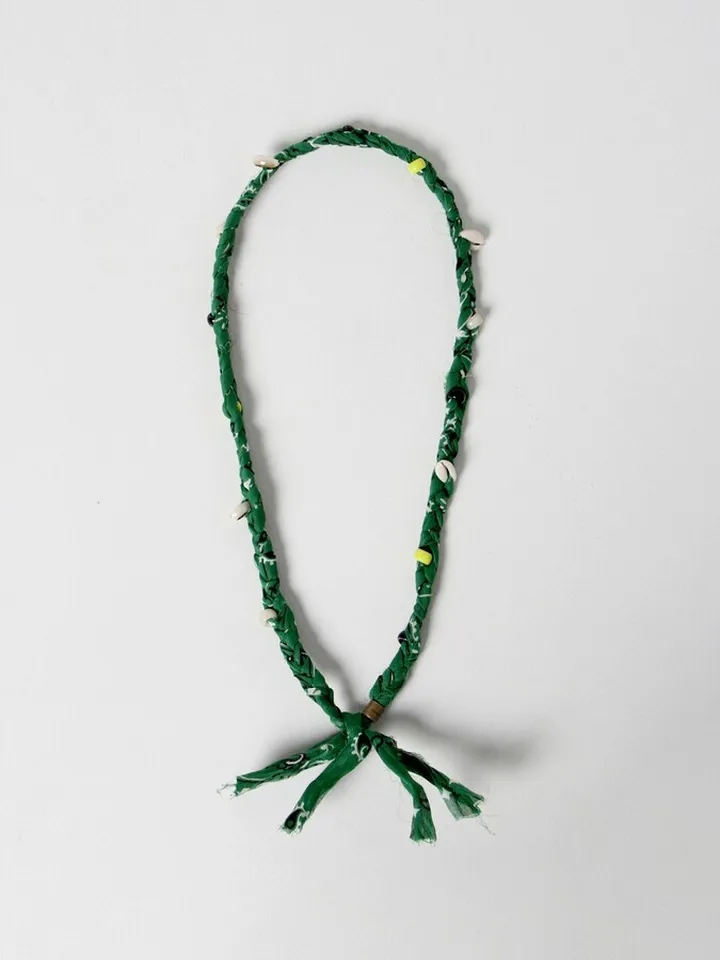 Alanui necklace in printed cotton with beads