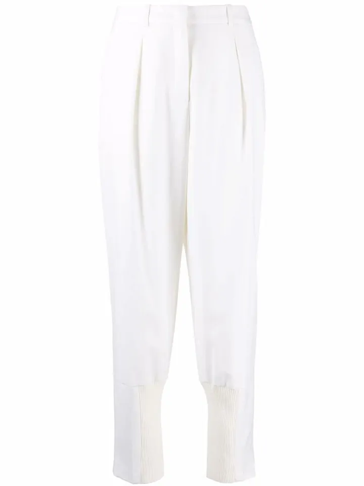 High-Waisted Cropped Trousers