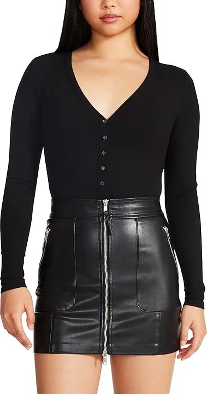 Steve Madden Erin Bodysuit (Black) Women's Jumpsuit & Rompers One Piece