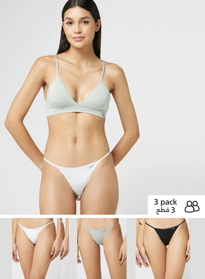 3 Pack String Bikini Bottom