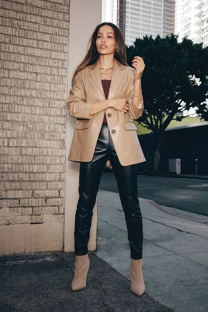 Faux Leather Ankle Pants