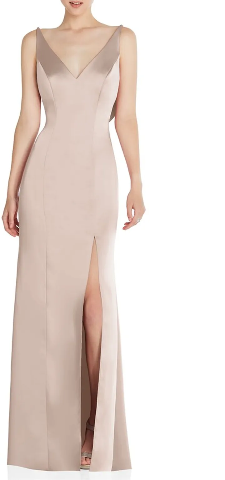 Cowl Back Charmeuse Gown