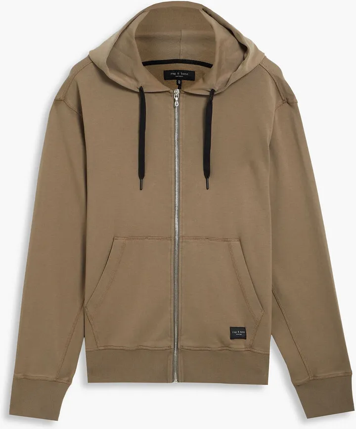 Archetyle Damon cotton-jersey zip-up hoodie
