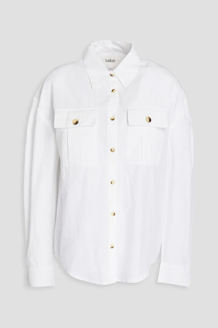 Chemise pleated cotton shirt