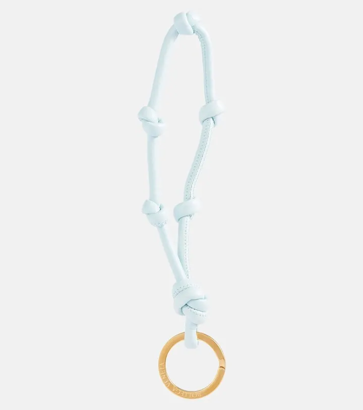 Knotted leather keyring