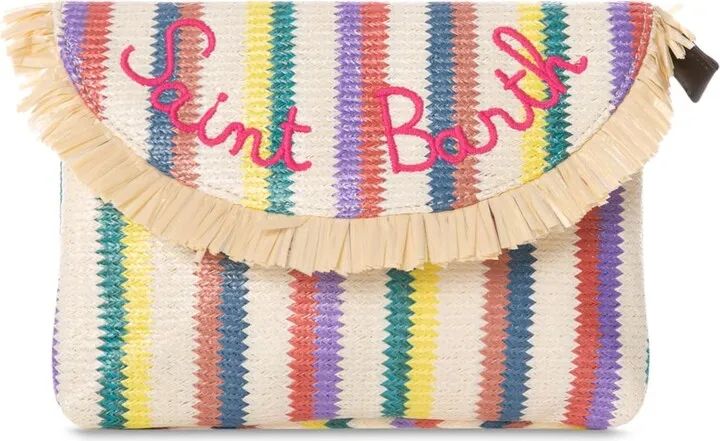 Straw Pochette With Fringes