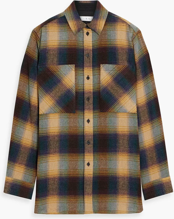 Minsi oversized checked flannel shirt